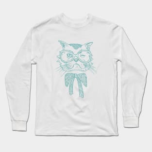 Cat wink with glases and bowties Long Sleeve T-Shirt